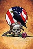 PAINTING- TOUR POSTER FOR THE DEAD, JULY 4, 2009 FESTIVAL APPEARANCE