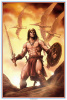 "THE BARBARIAN" SIGNED COLOR PRINT. Tim's tribute to the barbarian heroes of literature. 
